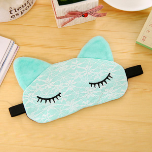 De dibujos animados lindo de encaje máscara de ojo para las chicas durmiendo rosa/blanco Pack cómodo gatos dormir cubre para niños - Product Image 5