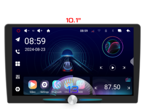 Écran multimédia automobile Android 10 2K <span class=keywords><strong>4</strong></span>+64G/6+128G - Amplificateur de puissance double, bouton physique et AM - Product Image 1