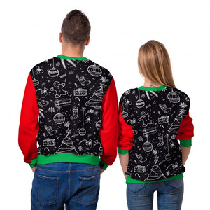 <span class=keywords><strong>Pull</strong></span> fin d'hiver unisexe pour Noël et Halloween, imprimé numérique 3D, pour couples, collection transfrontalière Europe États-Unis - Product Image 2