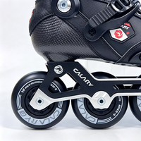 Patins à roulettes pour adultes, hommes et femmes, réglables, agressifs, durables, cadre en polyuréthane et carbone, roulements ABEC-9, haute performance, noirs