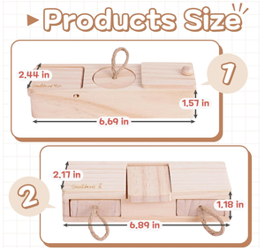 Giocattoli Interattivi Ecologici Moderni in Legno Lucidato per Conigli, Sniff N' Snack, 2 Set per Premi - Product Image 4