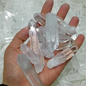 Price Of Rock Crystal Stone Raw Points Rough Natural Clear Quartz Wands Specimens For Jewelry Making