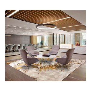 <span class=keywords><strong>Tappeto</strong></span> Rettangolare in Acrilico <span class=keywords><strong>Grigio</strong></span> Chiaro, Beige <span class=keywords><strong>e</strong></span> <span class=keywords><strong>Giallo</strong></span> per Studio <span class=keywords><strong>e</strong></span> Soggiorno - Product Image 5