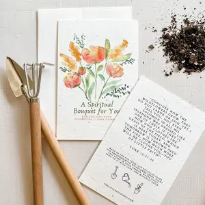 Carta personalizzata Eco friendly buon compleanno grazie carta regalo biglietti di auguri per fiori selvatici