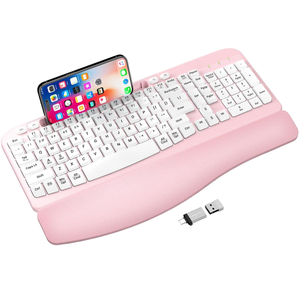 2.4G Wireless 2*AA Battery-powered Keyboard Full-Sized Black Ergonomic <strong>Numeric</strong> Switch USB Interface English for Desktop - Product Image 6
