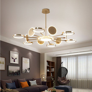 Insieme lampade a sospensione a soffitto decorazioni per la casa luci a sospensione rotonde lampadario da soggiorno - Product Image 2