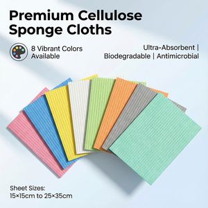 Paño de Esponja de Celulosa Ecológico Lavable 45-60 ℃   Paño de Limpieza Absorbente Antibacteriano para Cocina/Auto - Product Image 1