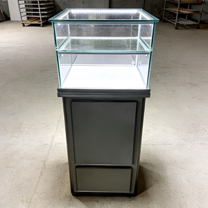 <span class=keywords><strong>Colonne</strong></span> de présentation de bijoux autoportante moderne avec éclairage LED et <span class=keywords><strong>vitrine</strong></span> <span class=keywords><strong>en</strong></span> <span class=keywords><strong>verre</strong></span> pour centre commercial de luxe, boutique de détail - Product Image 3