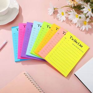 Colorful Fluorescent Sticky Notes Planning List Shopping List Adhesive <b>Memo</b> <b>Pads</b> Essential Back-to-School Office Supplies for - Product Image 6