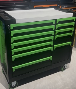 Heavy Duty 12-Drawer Rolling Stainless Steel <strong>Tool</strong> <strong>Cabinet</strong> Storage Cart With Lockable Side Door OEM For Garage Workshop - Product Image 6