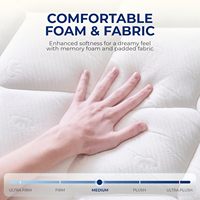Ventes d'usine de matelas hôteliers mixtes à ressorts ensachés de grande taille, mousse haute densité et mousse à mémoire de forme compressée