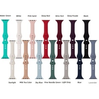Bracelet en silicone pour Apple Watch Series 1-12, fin, avec fermoir papillon, tendance, pour usage quotidien, vente en gros, bracelet de remplacement