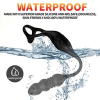 Fernbedienung Männlicher Prostata-Massage vibrator Dual Ring Butt Plug 3 in 1 Hoden stimulator mit Teleskop modi für Paare