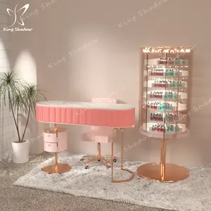 King Shadow Luxury Nail Salon Furniture Set Affordable Manicure Table and Chair Professional Manicure Mesa with Built-in Cleaner