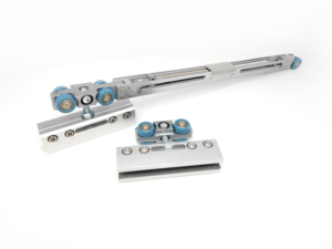 Nhôm Rắn Hàng Đầu Treo Cửa Kính Trượt Con Lăn Mềm Đóng Hộp Vòi Hoa Sen Cửa Trượt Bánh Xe Giảm Xóc Giảm Xóc Một Chiều - Product Image 2