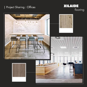 Dalles de sol intérieures personnalisées en vinyle LVT à coller/SPC à clipser, blanches, auto-adhésives, imperméables et écologiques - Product Image 6