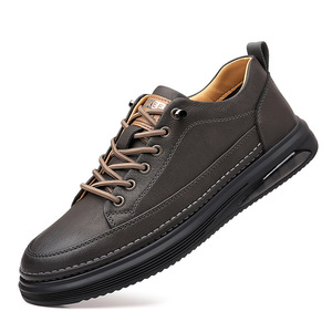 Men's Casual Leather Sneakers <b>Low</b> <b>Heel</b> Solid Color Stitching Tassels Leisure Wear Wenzhou Origin - Product Image 4