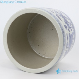 RZFH18-B-C-D Jingdezhen <span class=keywords><strong>bleu</strong></span> et blanc peint à la main en forme de cylindre pot de <span class=keywords><strong>fleur</strong></span> en porcelaine pour la maison ou le <span class=keywords><strong>jardin</strong></span> - Product Image 5