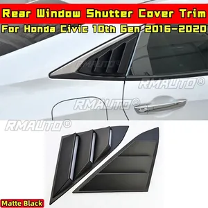 Civic <b>Window</b> Louver Side <b>Vent</b> Trim Matte Black Rear Quarter Panel <b>Window</b> for Honda Civic 10th Gen 2016-2020 Car Accessories - Product Image 1