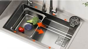 Fregadero de Cocina de Acero Inoxidable Premium, de un Solo Tazón Grande, Engrosado, para Instalar Bajo Encimera, para Uso Doméstico - Product Image 5