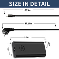 Chargeur rapide 130W USBC pour ordinateur portable Dell Lenovo HP 20V 6.5A Type C avec adaptateur secteur et câble AC pour prises UK AU US EU
