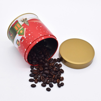 Boîte en métal ronde personnalisée pour emballage cadeau de Noël, chocolat, bonbons, biscuits, café, thé, boîte en métal pour thé