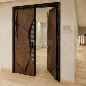 Villa résidentielle entrée de luxe de grande taille <span class=keywords><strong>porte</strong></span> double en bois massif <span class=keywords><strong>porte</strong></span> d'entrée <span class=keywords><strong>extérieure</strong></span> - Product Image 5