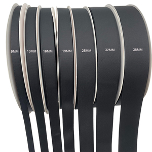 Chất Lượng Cao 1 Inch 25Mm Đen Grosgrain Ribbon Cuộn 100 Yards Mỗi Cuộn Cao Cấp Vải Ribbon Chất Liệu - Product Image 2