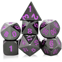 Grosir kustom Metal D20 permainan D & D Polyhedron Dnd Set dadu Rpg