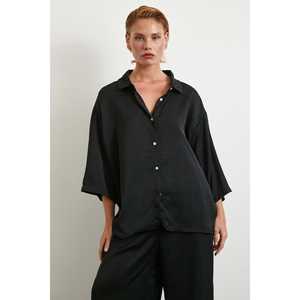 Camisa Moderna Romántica Fluida para Mujer, Blusa Negra de Chifón para Uso Diario, Estilo Ecológico - Product Image 6
