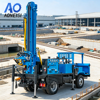 Foreuse mobile montée sur camion, profondeur 260m, capacité 4,95T, vitesse de déplacement 50km/h, machine de forage hydraulique pour puits d'eau, foreuse diesel pour forage de puits