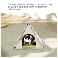 Indoor Faltbares Katzen dreieck Haus Filz Katze Tipi Bett