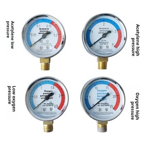 Manómetro <span class=keywords><strong>de</strong></span> Oxígeno y <span class=keywords><strong>Acetileno</strong></span> <span class=keywords><strong>de</strong></span> Alta/Baja Presión, Diseño Transparente y Duradero, Modelo 002250, Longitud <span class=keywords><strong>de</strong></span> 34 mm - Product Image 2