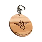 Round Wooden Key Chain Key <b>Ring</b> for Bag Decoration and Gift Accessories - Product Image 2