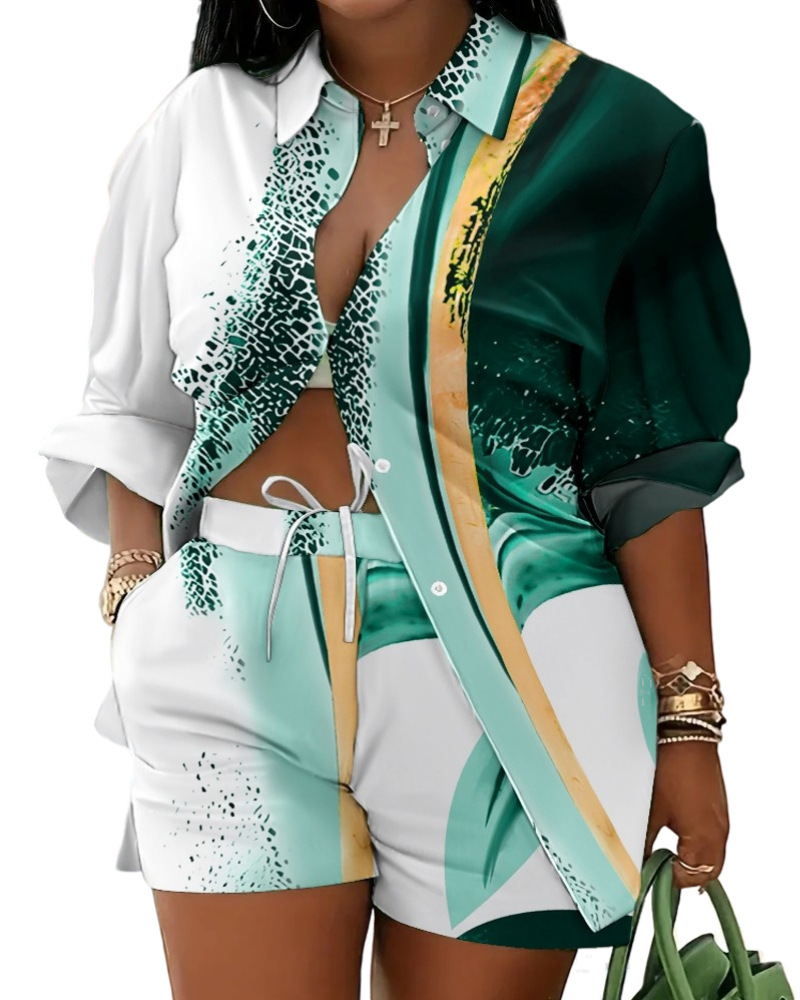 Dark green print