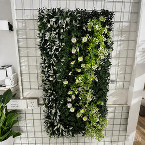 Paneles de <span class=keywords><strong>valla</strong></span> de pared verde vertical para exteriores, panel de boj artificial, follaje, seto de hierba, planta duradera, planta de arte de pared Artificial - Product Image 2