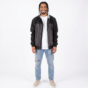 Veste coupe-vent de sport d'été à demi-zip en nylon 100% avec logo personnalisé pour hommes, idéale pour la course à pied, l'entraînement, la salle de sport et les activités de plein air - Product Image 1