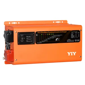 YIY 4000w 태양 광 인버터 DC 12V 24V ~ 110v/220v 순수 사인파 인버터 충전기 오프 그리드 태양 광 시스템