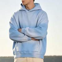 Sweat à capuche épais en molleton bouclette français, délavé à l'acide, vintage, rose délavé par le soleil, coupe courte, imprimé intégral, effet usé, vente en gros, très demandé