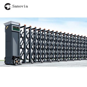 Porte coulissante escamotable d'allée de porte pliante sectionnelle électrique d'alliage d'aluminium de haute qualité - Product Image 5