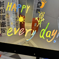 Tableau fluorescent manuscrit lumière LED panneau d'affichage affichage effaçable acrylique babillard créatif thé au lait peint à la main