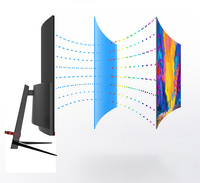 Moniteur de jeu incurvé ZWBA 32/34/38 pouces 165Hz 1800R VA 1ms sans cadre LED grand écran FHD 2K 4K 90% SRGB