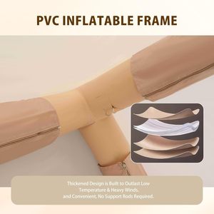 Grande tente gonflable automatique pour famille Glamping Camping Events Canvas avec pompe à air Utilisation quatre saisons - Product Image 3