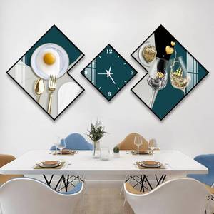Modern Minimalist Oturma Odası Koltuğu, Duvara Monte Saat ve Tablo ile Duvar Dekorasyonu - Product Image 6