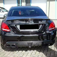 Kit carrosserie Mercedes-Benz W205 Classe C C63S C63 Coupé style amélioré en fibre de carbone : lèvre avant, diffuseur, spoiler, échappement à clipser