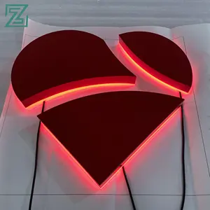 Özel LED arkadan aydınlatmalı harfler 3D Logo lazer kesim Metal paslanmaz çelik işareti kişiselleştirilmiş iş resepsiyon duvar logosu şirket adı