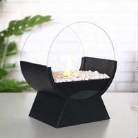Chauffe-éthanol de table en acier inoxydable, foyer bioéthanol portable sans fumée pour le chauffage intérieur et la décoration de la maison