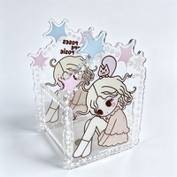 Porte-stylo en acrylique personnalisé à faire soi-même avec impression UV, style dessin animé, organisateur de bureau en acrylique à assembler, puzzle, cadeau promotionnel, logo