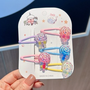 5 pinces à cheveux <span class=keywords><strong>BB</strong></span> queue de sirène dessin animé mignonnes et adorables pour enfants, filles, avec fleurs faites à la main, accessoires pour cheveux - Product Image 5