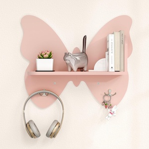 Estantes de Pared con Forma de Mariposa, Soportes de Pared para Habitación de Princesa, Decoración de Habitación Infantil, Estantes de Almacenamiento, Decoración Colgante de Pared, Estanterías para Libros - Product Image 1